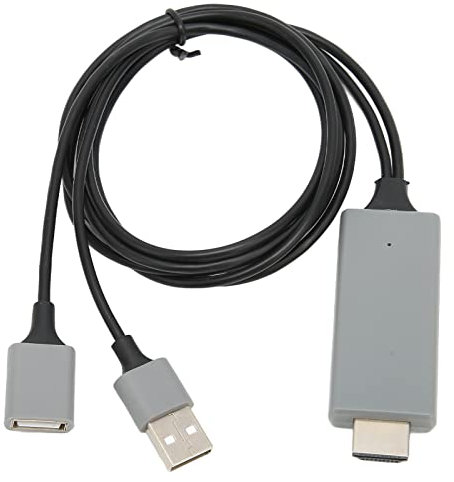 ASHATA HDMI Adapter 1080P USB zu HDMI Kabel für Handy, Telefon, TV und Projektor, Android kompatibel (Schwarz)