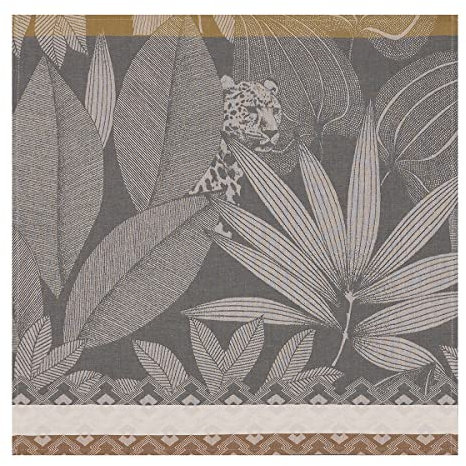 Le Jacquard Français 27444 Serviette (4er Pack) Nature Sauvage Elephant 58X58 cm Baumwolle
