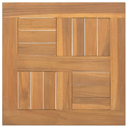 vidaXL Tischplatte Holzplatte Esstischplatte Massivholzplatte für Esstisch Gartentisch Tisch Garten Quadratisch 40x40x2,5cm Massivholz Teak
