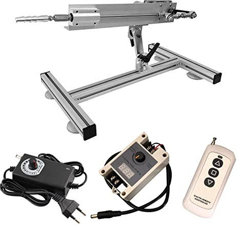 Attuatore Lineare a Ciclo Alternativo DC 24 V Motore Coppia massima 8 kg, Mozzo regolabile 30 mm-150 mm, Velocità variabile da 2-120 giri/min, Multifunction con alimentatore, telecomando, kit supporto