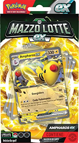 Pokémon Lotte Ampharos-ex del GCC (baraja de 60 Cartas Lista para Usar), edición en Italiano, Multicolor (290-60410)