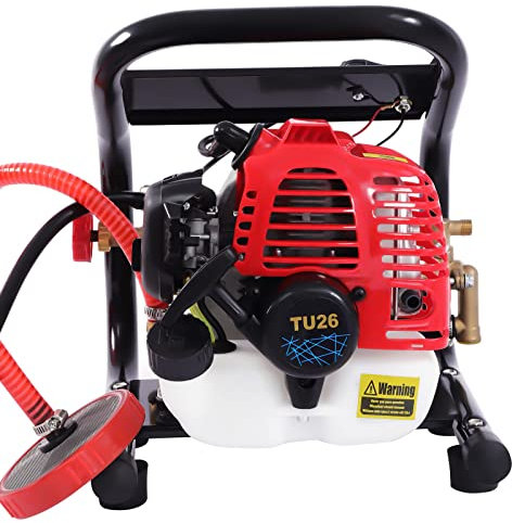 SHZICMY Pulverizador de motor de gasolina, 2 tiempos, jeringa de jardín, pulverizador a presión, pulverizador de alta presión, 0,9 Ps