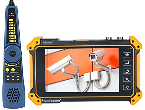 IPC-52CR Plus IP Camera Tester 5inch IPS Touch Screen 8MP AHD CVI TVI SDI CVBS IP Camera Test 4K HD Display Video Monitor IPC Tester Support POE PTZ RS485 HDMI &VGA with Cable Tracer