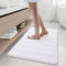 smiry Memory Foam Bath Mat, 60 x 90 cm, Extra Soft Non-Slip Bathroom Mat, Super Absorbent Bath Mats for Bathroom Floor, Machine-Washable Dry Bath Rug Foot Mat, White