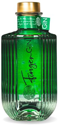 FingerGIN Green Faustrime – Gin Artigianale Italiano al Finger Lime Verde, 70 cl, 40% vol – Intenso, Agrumato, Botaniche Mediterranee, Perle di Lime