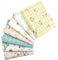 YXJDWEI Baumwollstoff Patchwork Stoffe 100% Baumwolltuch DIY Gewebe Quadrate Stoffpaket zum Nähen mit vielfältigen Muster für Handarbeiten (Hase, 7 Stück 46x56cm)