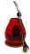 Mate Tea Cup ● Mate Mug Hoja Red ● Ceramic Mug and Bombilla ● Steel Bombilla ● Straw ● Ceramic Calabash Mate Tea Cup