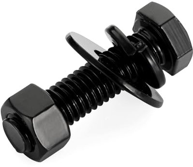 Viti a testa esagonale da 5/16-18, bulloni, dadi, rondelle piatte e di bloccaggio, completamente filettate, in acciaio inox 18-8, finitura nera, 10 set