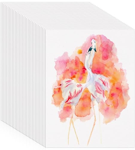 Aquarellpapier, 120 Blatt, 8,5 x 11 cm, 63,5 kg/300 g/m², kaltgepresstes Aquarellpapier, Großpackung, weißes Wasserfarbenpapier für Kinder, Studenten, Erwachsene, Künstler, Zeichnen