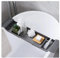 Sidsons Extendable Bath Tub Tray Rack Plastic Adjustable Bath Tub Caddy - Phone Soap Shampoo Storage Organiser Expandable Bathroom Shelf Holder Rectangle Shaped Tray Slate Grey
