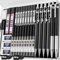 Nicpro 34-teiliges Druckbleistift Set, Metall schwarzes Druckbleistift Set, 0,3, 0,5, 0,7, 0,9 mm und 2 mm Minenhalter (6B, 4B, 2B, HB, 2H, 4H, CR) zum Skizzieren, Zeichnen, mit 19 Röhrchen Minen