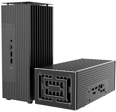 Akasa Turing Duo Pro, Designed for ASUS ExpertCenter PN53 & PN64, Aluminium Fanless NUC Case with Copper Thermal Kit, Supports up to 40W TDP, Vertical or Horizontal Placement, A-NUC99-M1B