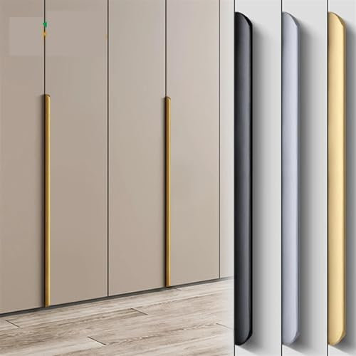 nezih Hidden Furniture Handles Gold Black Modern Aluminum Alloy Wardrobe Drawer Knobs Long Kitchen Cabinet Pulls Cupboard Door Handles 1Pcs (Color : Bronze Gold, Size : Length-1000mm)