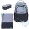 Elephant Schulrucksack 3 Teile Set Hero Signature Jungen Mädchen Rucksack Mäppchen Box Sportbeutel Attach Bag rtmb (Color Block Grau Grün 13047)