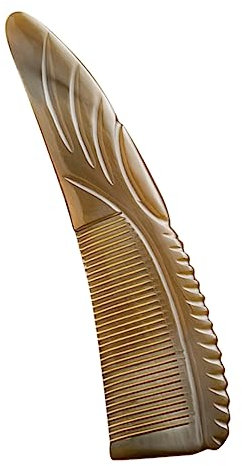 WOONEKY Massagekamm Aus Ochsenhorn Für Damen Haarpflegekamm Ochsenhornkamm Für Damen Schnurrbart-stylingkamm Damenfriseurkämme Rinderhornkamm Feiner Holzkamm Kopfhaut Kunsthandwerk Hörner