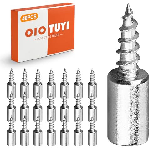 OioTuyi Regalbodenträger 60 Stück, Einlegeboden Halter mit Gummischutz, Regalbodenhalter, Fachbodenträger für Möbel, Kleiderschränke, Bücherregale, Weinkühler, Hohe Tragfähigkeit