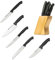 Pirge | Kitchen Knife Set 5 Pcs - Razor Sharp German Steel Chef Knives - High Carbon Stainless Steel, Professional Quality Since 1879, Knife Set with Block pirge