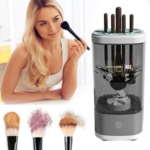 Nettoyeur Automatique de Pinceaux Cosmétiques, Rechargeable par USB, Deux Modes, Dispositif de Nettoyage Cosmétique en Profondeur Automatique, Outil de Brosse de Maquillage,