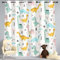 SHROUDEX Kinder Vorhang Blickdicht Thermovorhang Dinosaurier Muster Gardinen Wohnzimmer Vorhänge Dinosaurier-Vorhänge Tiere Wildtiere Dino Druck Muster Gardinen (6,183×160BxH (91.5×160cm×2))