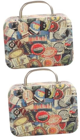 COHEALI 2Er-Box Mini-Retro-Koffer aufbewahrung für schmuck schmuck-aufbewahrung Wimpernetui Organizer für falsche Wimpern Retro-Organizer für Kleinigkeiten praktischer Wimpernbehälter