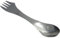 3-in-1 Titanium Camping Cutlery, Spoon & Fork & Knife Multifunctional Dinnerware, Camping Cutlery Soup Rice Spoon Outdoor Travel Portable Tableware Lightweight Hiking Tableware (1 Piece)