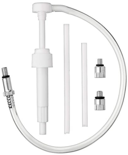 Pompe à huile à engrenage pour bouteille standard, livrée avec adaptateur métallique 3/8 pouce, adaptateurs métalliques 8mm et 10mm pour la plupart des moteurs hors-bord de bateaux (PAS POUR VOLVO PEN