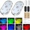 2 Stück Auto Led Innenbeleuchtung,Auto Innenraumbeleuchtung,Auto Wiederaufladbaren Mobilen USB Touch Auto Zubehör,Mehrfarbige Led Atmosphäre Licht,Led Lampen fürs Auto