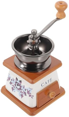 Cabilock Molino de Café Manual Retro de Cerámica 1 Pcs de Grano Mini para Cocina Diseño Antideslizante para Hogar y Oficina