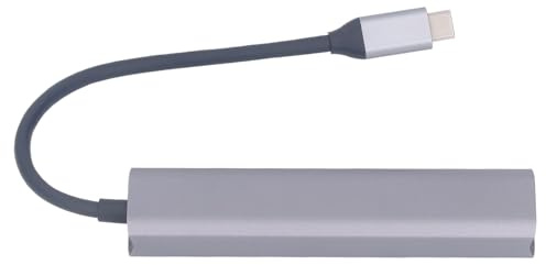 AKLOSIPY 5 in Type C Hub Adapter with USB and 4K HD Multimedia Interface, Portable Expander for Laptops and Monitors