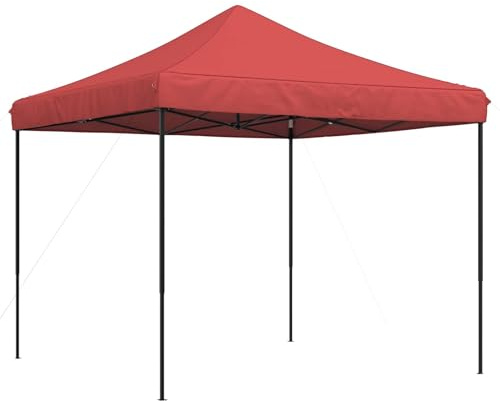 vidaXL Party-Zelt Bordeauxrot 292 x 292 x 315 cm Oxford-Stoff, Garten und Terrasse, modernes Party-Zelt, schnell aufzustellen, tragbarer Sonnenschutz für Outdoor-Events