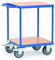 Fetra Transportgeräte mtpic2496 F 500 Regal Wagen mit Tablett, 2 quadratische, 228 mm, 860 mm, 600 mm x 600 mm Plattform, 160 mm Rollen Durchmesser