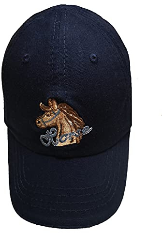 maximo Mädchen Blaue Baseball Kappe mit Stickerei Pferd 50+ UV Schutz (53/55)