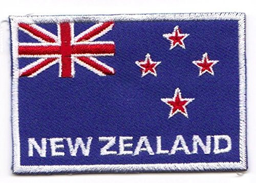Aufnäher Bügelbild Aufbügler Iron on Patches Applikation Flagge Neuseeland 7 x 4,8cm Vor20-30-L