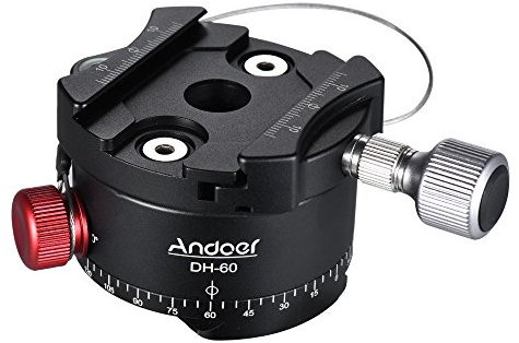 Andoer Indexing Rotator Panoramic Ball Head for Canon Nikon Sony DSLR Camera, Max. Load 33Lbs