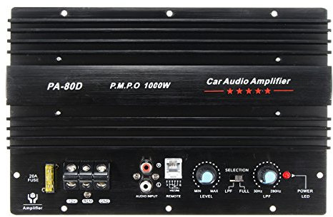 C-FUNN 12 V 1000 Watt Mono Auto Audio Endstufe Leistungsstarke Bass Subwoofer Amp