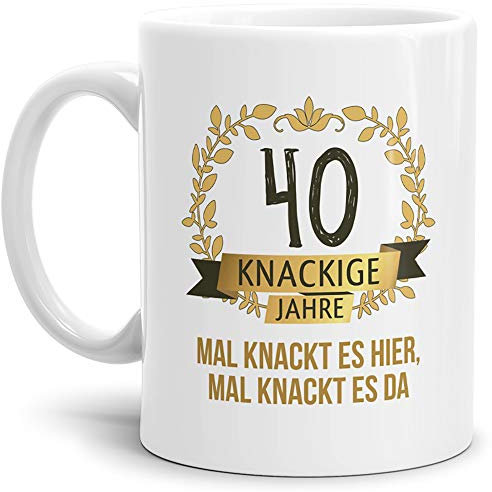 Tassendruck Geburtstags-Tasse Knackige 40 Geburtstags-Geschenk Zum 40. Geburtstag/Geschenkidee/Scherzartikel/Lustig/Witzig/Spaß/Fun/Mug/Cup/Beste Qualität - 25 Jahre Erfahrung