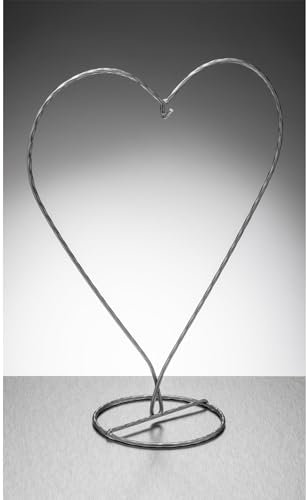 Silver Heart Shaped Display Stand