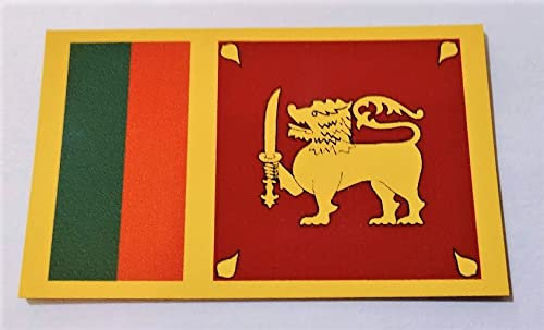 SAFIRMES 2 x SRI Lanka Magnetflagge 6 x 3 cm Magnet Deko SRI Lanka Magnet Kühlschrank