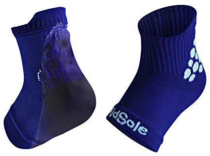 KidSole RX Gel Sports Sock for Kids with Heel Sensitivity from Severs Disease and General Foot and Heel Pain, Blue, Toddler 11-2