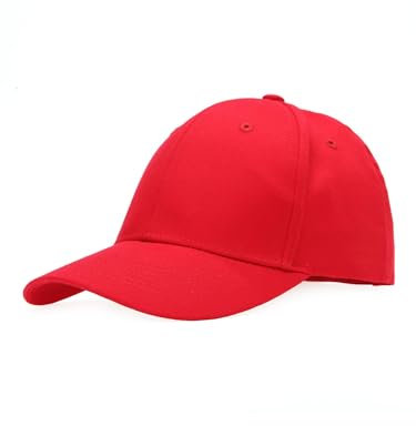 Baseballcap Unisex Käppi Cap Baseballmütze Schirmmütze Damen Herren Hip-Hop-Mütze, Einheitsgröße, Rot