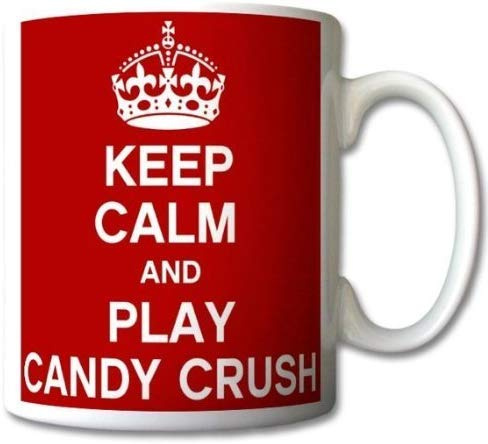 JMS we create smile 1 x Keep Calm and Play Candy Crush Mug Cup Gift Retro Home Office