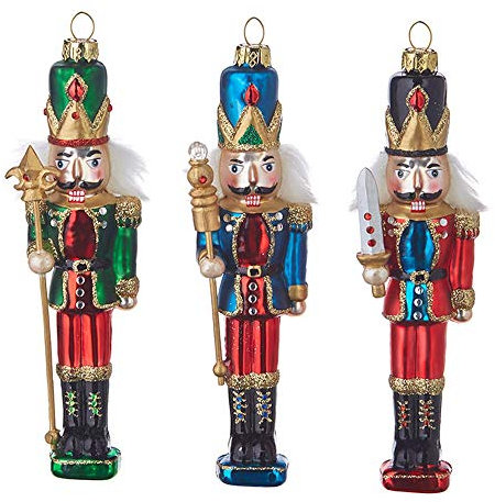 RAZ Imports 2020 Nutcracker Traditions 6.5-Inch Nutcracker Ornament, Assortment of 3