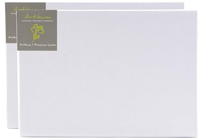 2x Artikum | PREMIUM LEINEN 50x80cm | Leinwände auf Keilrahmen 50 x 80 cm | 100% Leinentuch ±430gsm dreifach grundiert, malfertige bespannte Keilrahmen mit Leinwand