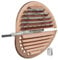 La Ventilazione GRADF125R Griglia di ventilazione tonda pieghevole in rame con rete antinsetti, diametro ø155 mm