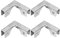 UFURMATE Pince à Verre, 4 Pièces de Connecteurs en Verre en Acier Inoxydable en Forme de L, Supports de Fixation à Angle Droit pour Fixation d'Aquarium Sans Bord Armoire, Pour Verre de 5 à 8 mm