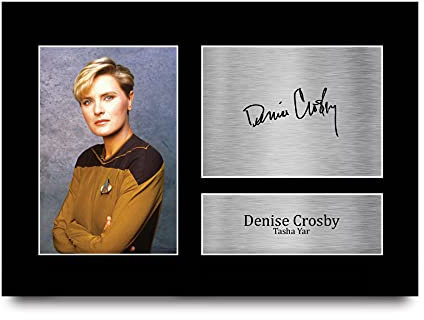 HWC Trading A4 Denise Crosby Star Trek Tasha Yar Geschenke Gedruckt Signiert Autogramm Bild Für Fernsehshow Fans