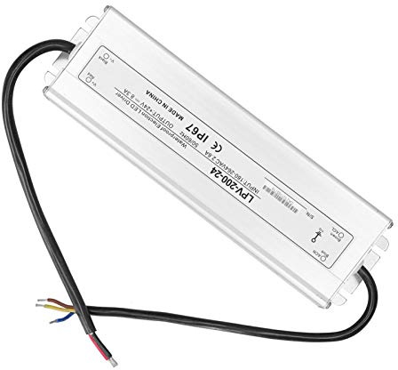 LPV-200-24 DC24V Fuente De Alimentación Conmutada A Prueba De Agua,Adaptador De Transformador De Controlador De Fuente Alimentación Tira De Luz LED,Para Luces LED Al Aire Libre Proyectos Informáticos