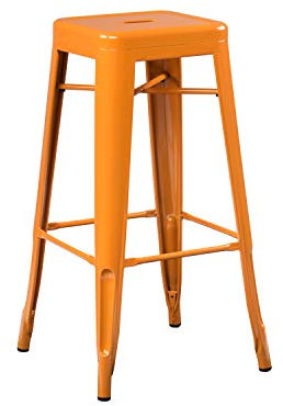 SKLUM Barhocker aus Stahl LIX Orange Safran ↑76 cm