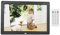 Digitaler Bilderrahmen,12 Zoll 1280 * 800HD 16:10 Bilderrahmen Digital mit Fernbedienung,unterstützt Musik- und Videoplayer, Wecker, Kalender (Schwarz, Europäische Vorschriften)