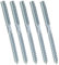 AERZETIX - C44776 - Set di 5 - Vite a doppio filetto - prigioniero - punto vite - metallo/legno con o senza tasselli - Ø8x100mm - acciaio zincato - colore argento